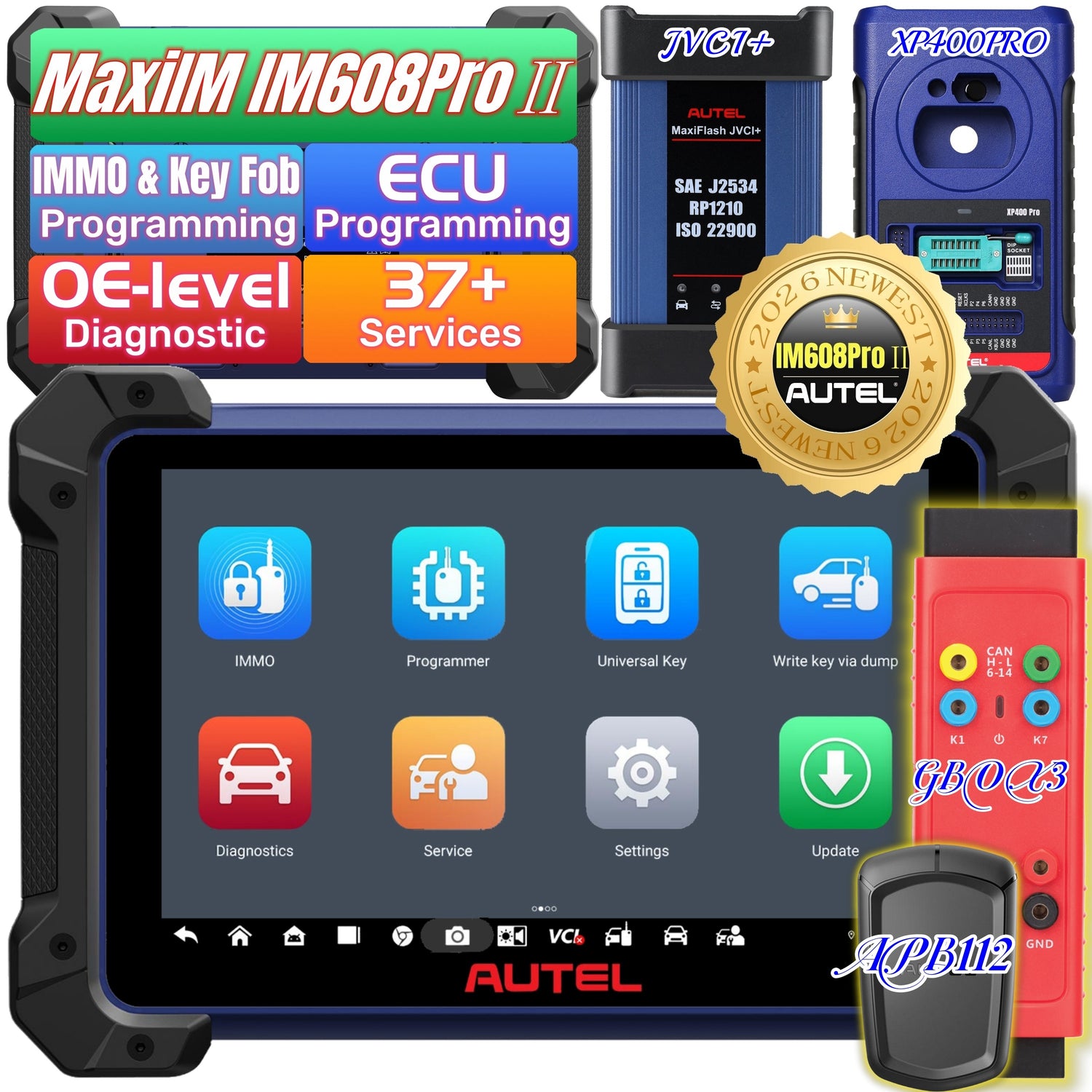 Autel MaxiIM IM608PRO II IMMO  Full Kit(US Ver) - returned product with minor damage to the outer packaging