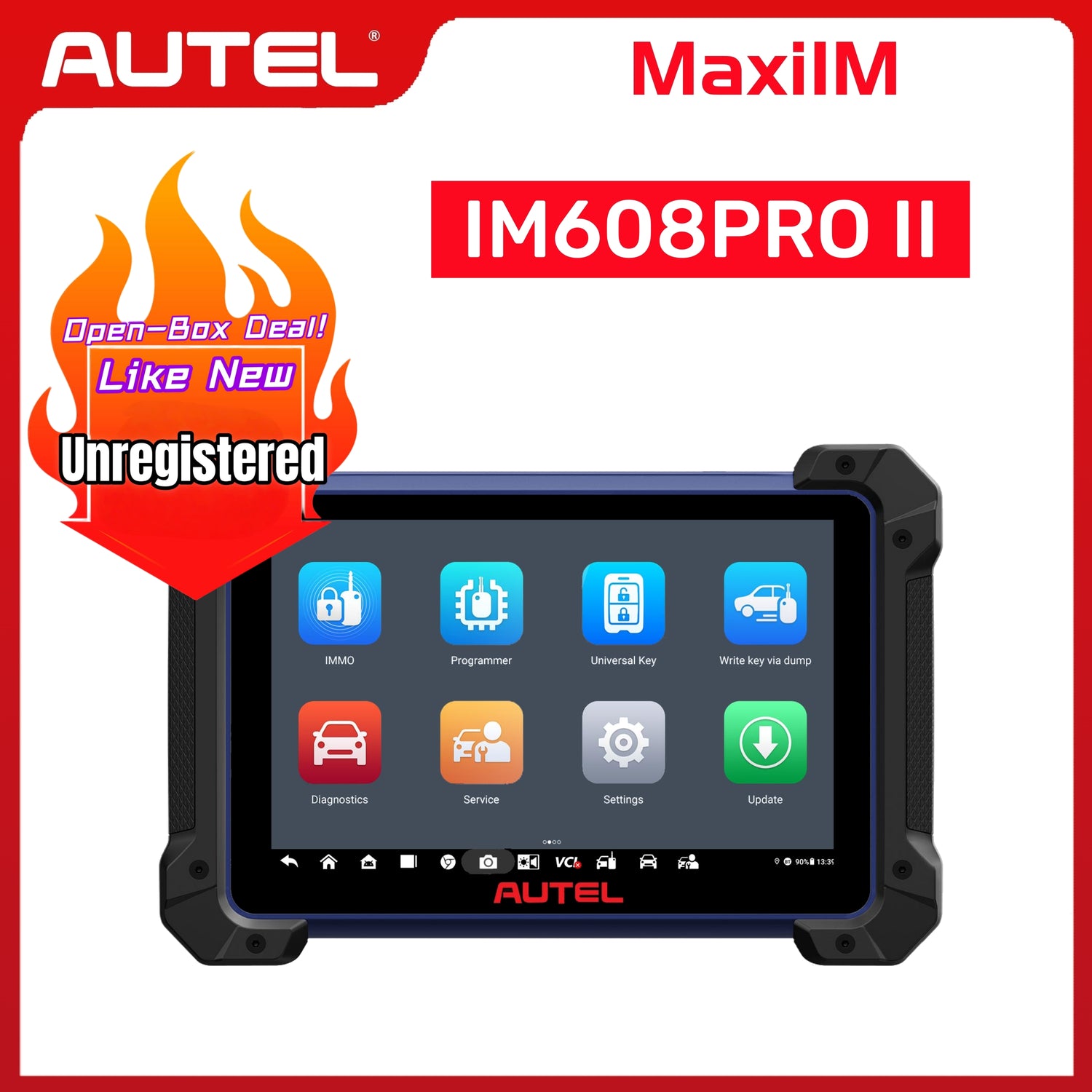 Autel MaxiIM IM608PRO II IMMO(US Ver) - Returned product with minor damage to the outer packaging
