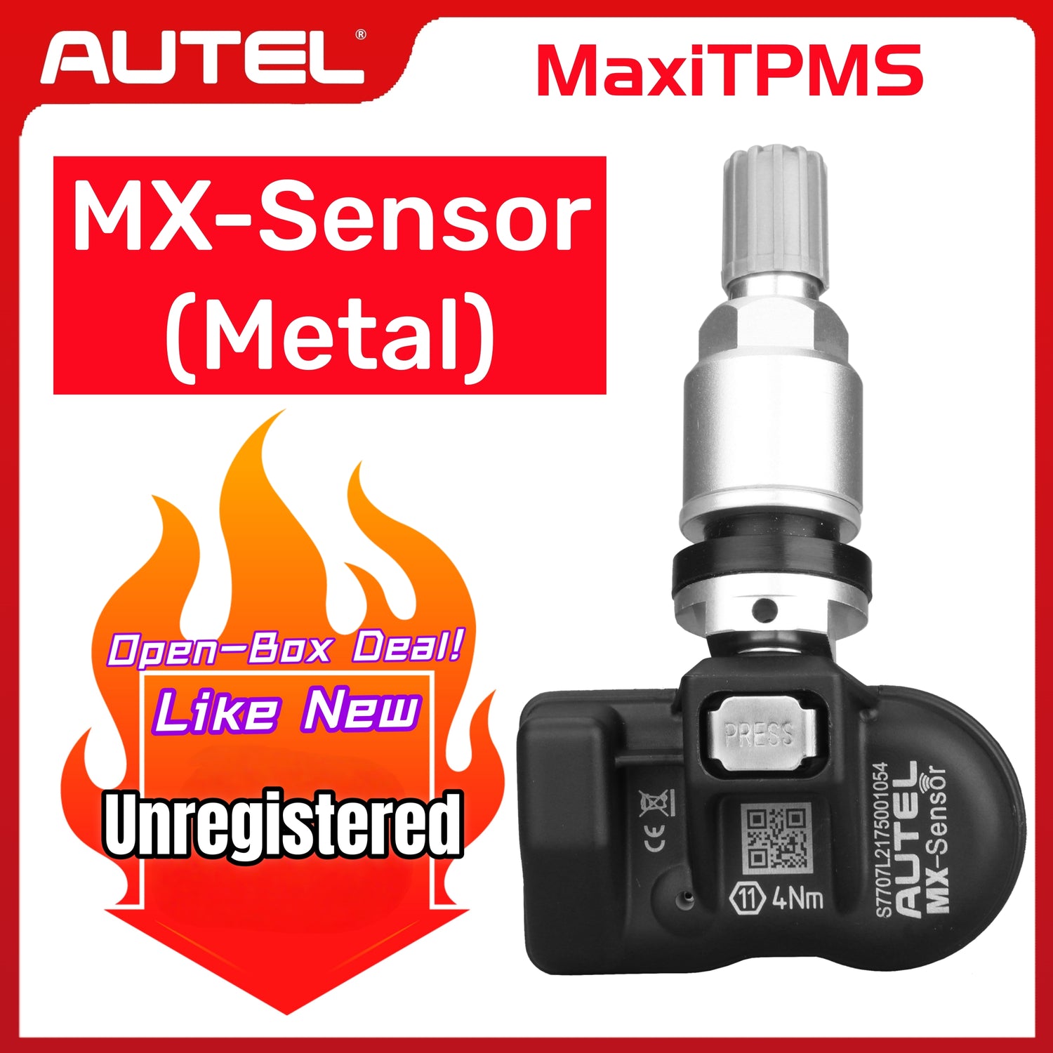 Autel MaxiTPMS MX-Sensor-Metal(US Ver) - Returned product with minor damage to the outer packaging
