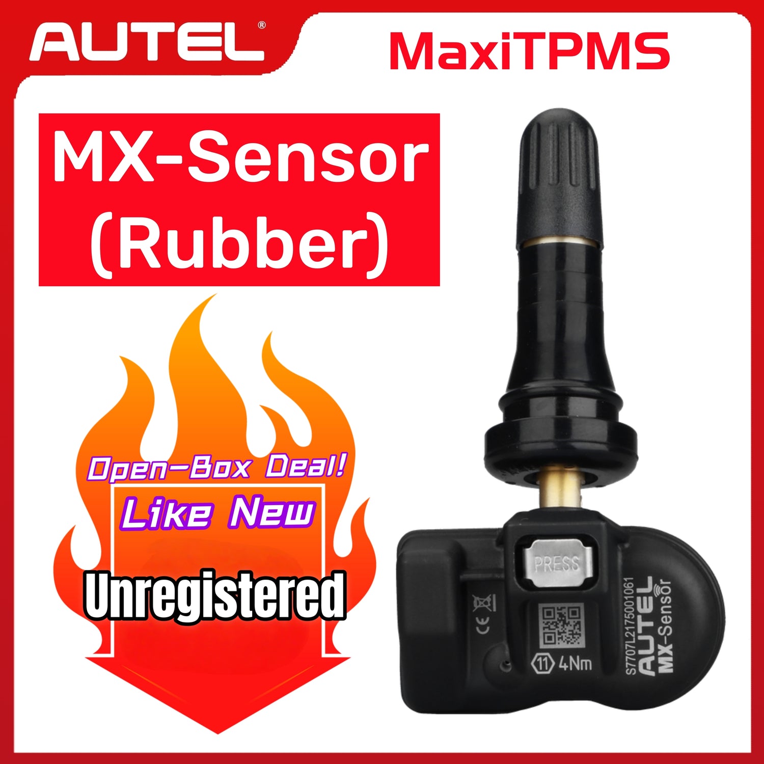 Autel MaxiTPMS MX-Sensor-Rubber(US Ver) - Returned product with minor damage to the outer packaging