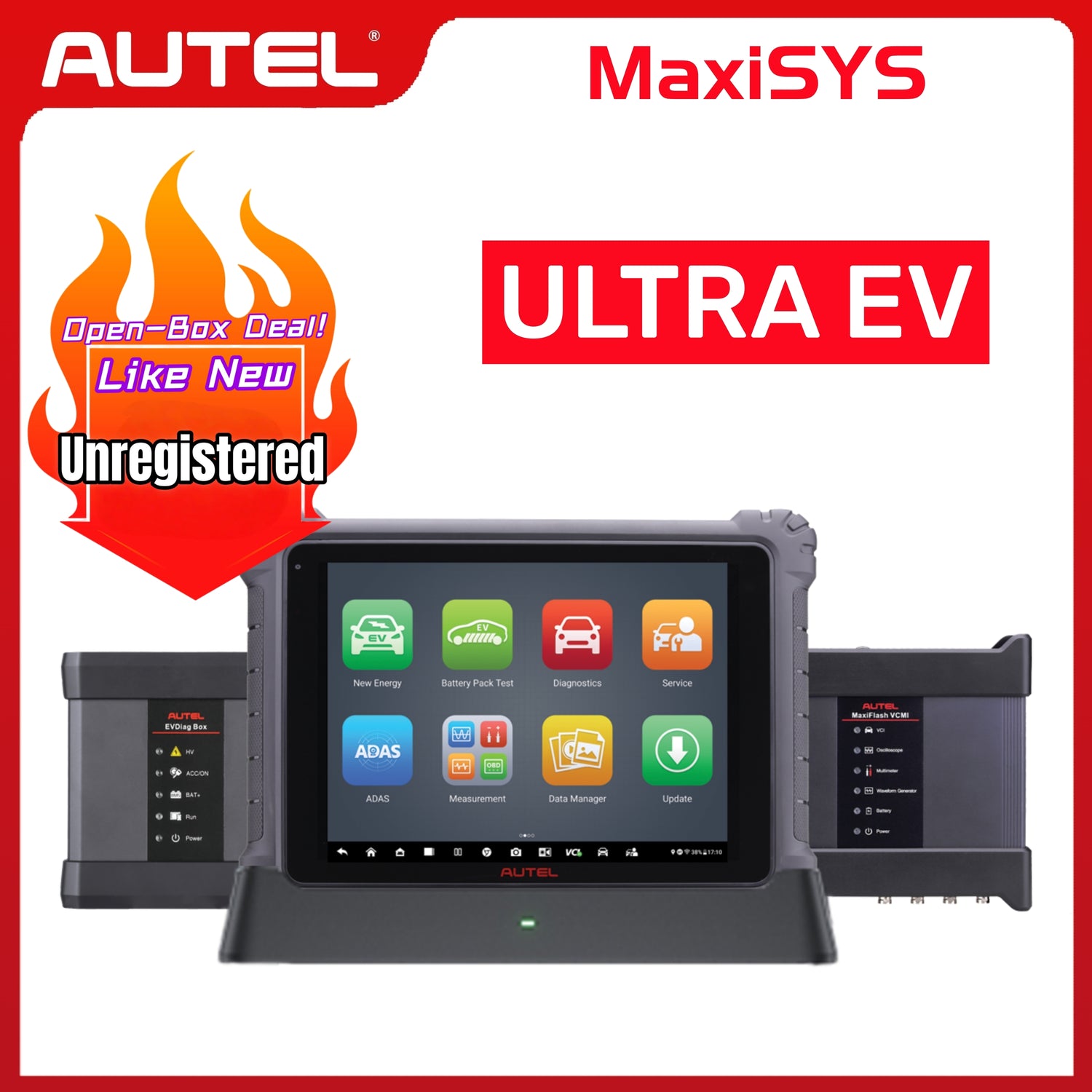 Autel MaxiSYS ULTRA EV(US Ver) - Unregistered returned product with minor damage to the outer packaging