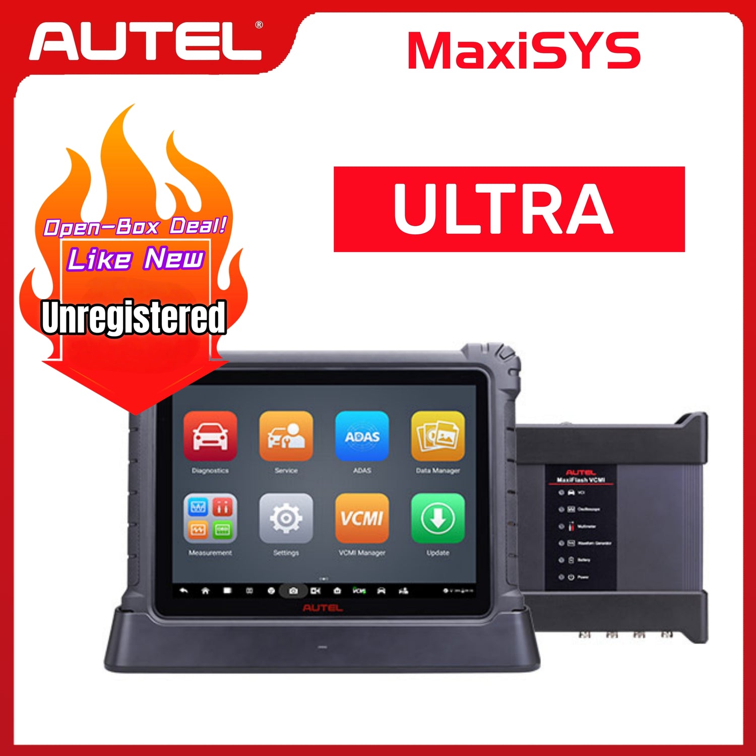 Autel MaxiSYS ULTRA(US Ver) - Unregistered returned product with minor damage to the outer packaging